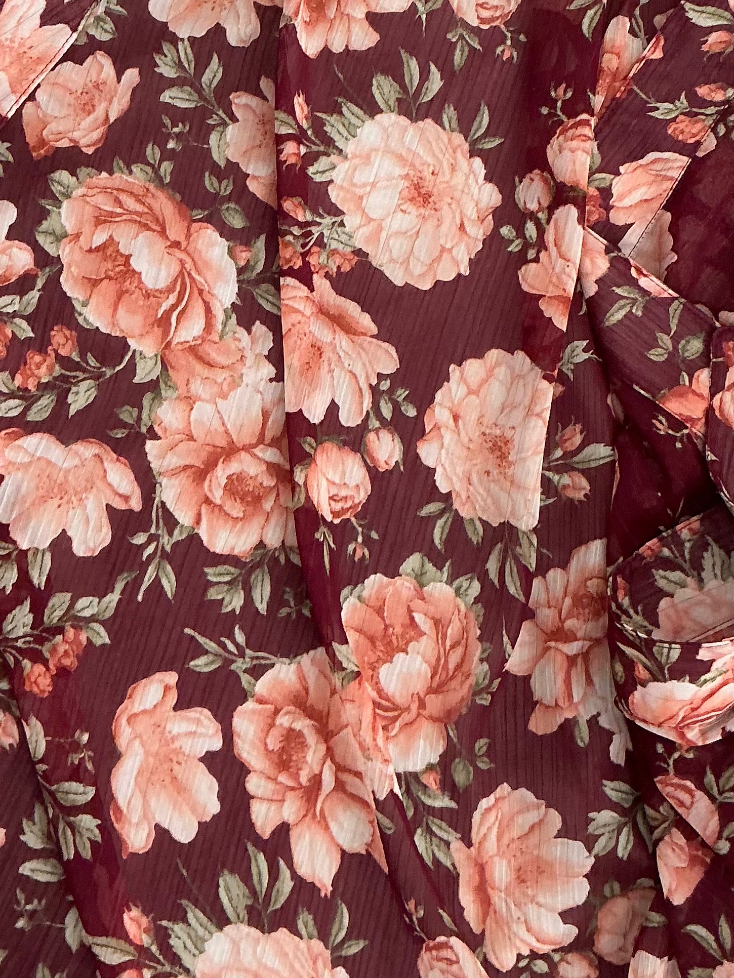 Burgundy Rose Kimono
