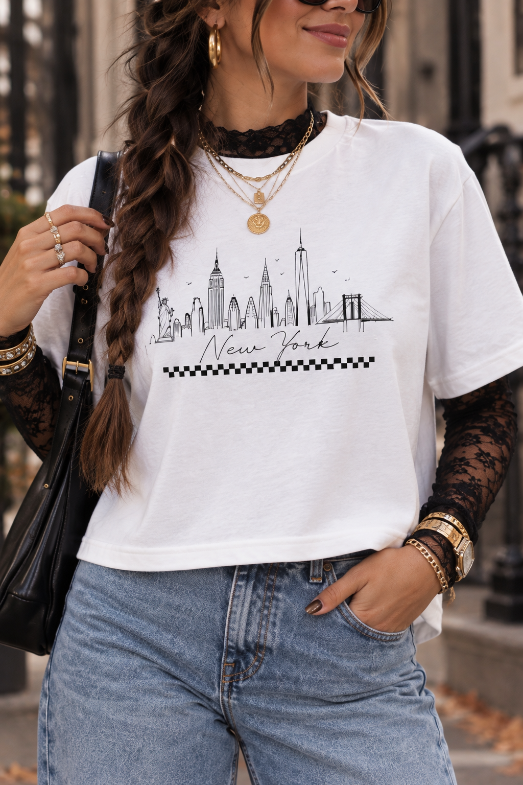 NYC Slightly Cropped Tee