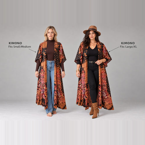 Autumn Paisley Duster Kimono
