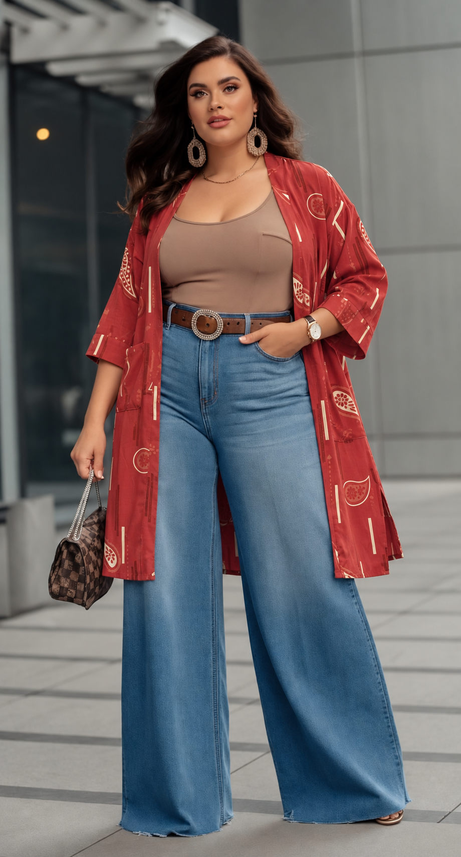 Terracotta Paisley Kimono